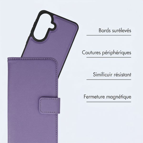 imoshion Étui portefeuille luxe 2-en-1 amovible Samsung Galaxy A57 (5G) - Violet
