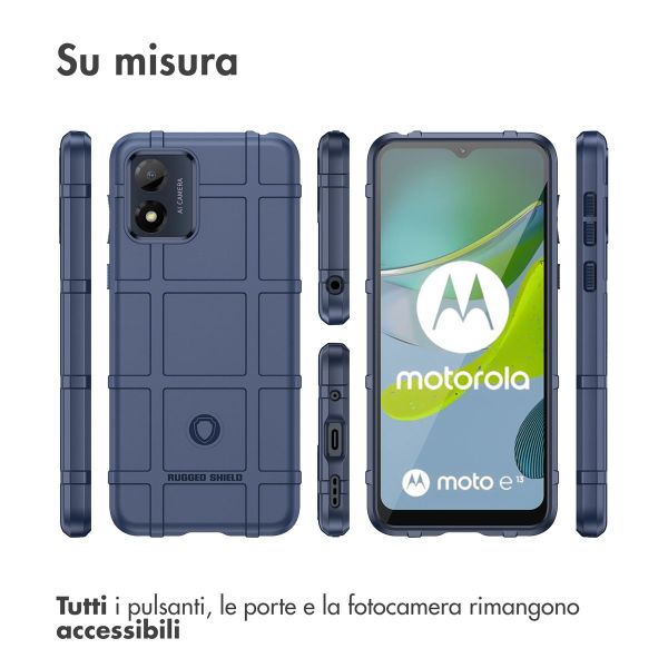 imoshion Coque Rugged Shield Motorola Moto E13 - Bleu foncé