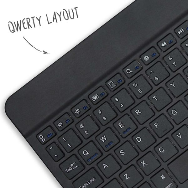 Accezz Étui de tablette portefeuille Bluetooth Clavier QWERTY iPad Air 13 pouces (2025) M3 / (2024) M2 - Noir