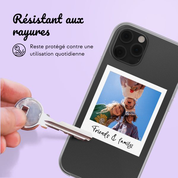 Coque personnalisée avec polaroid iPhone 12 (Pro) - Transparent