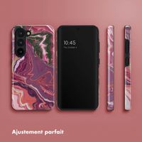 Selencia Coque arrière Vivid Samsung Galaxy S23 - Marble Purple