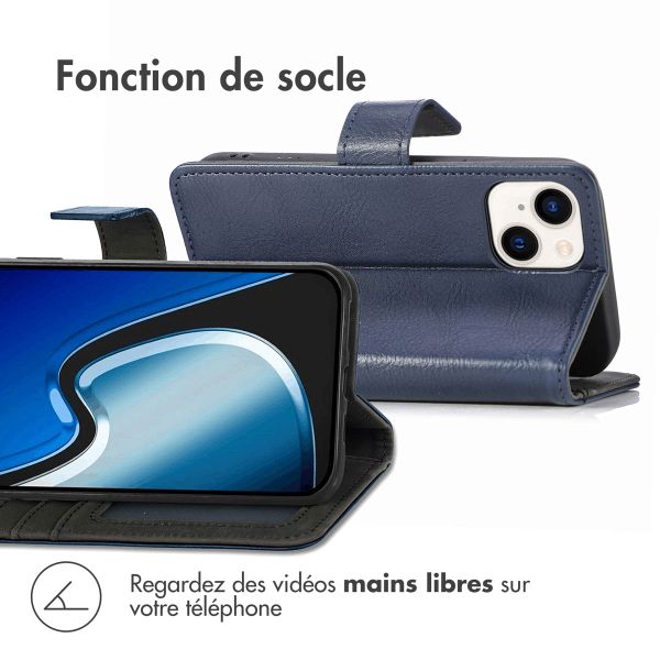 imoshion Étui de téléphone portefeuille iPhone 15 - Bleu foncé