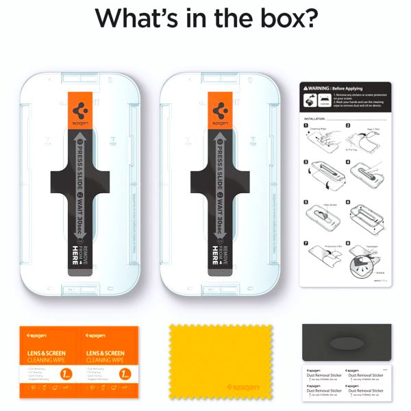 Spigen Protection d'écran en verre trempé GLAStR Privacy Applicator Apple iPhone 13 / 13 Pro