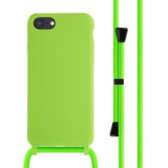 imoshion Coque en silicone avec cordon Apple iPhone SE (2022 / 2020) / 8 / 7 - Fluor Groen