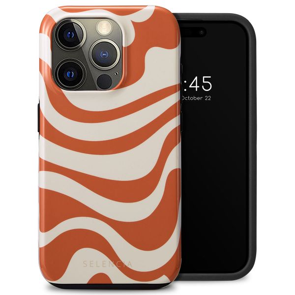 Selencia Coque arrière Vivid Tough iPhone 15 Pro - Dream Swirl Orange