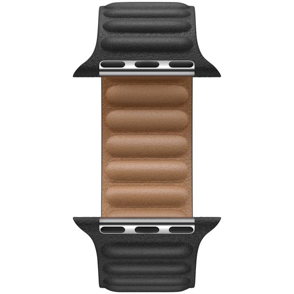 Apple Leather Link Apple Watch Series 1-9 / SE - 38/40/41 mm / Series 10 - 42 mm - Taille M/L - Noir