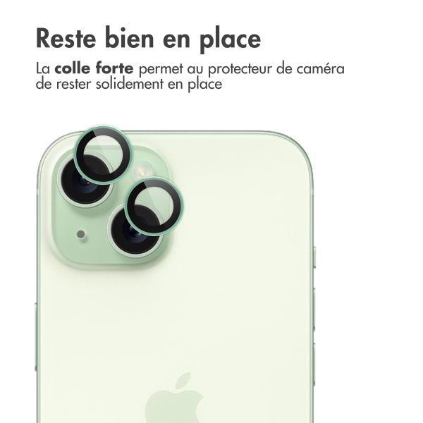 imoshion Lot de 2 protections d'objectif de caméra Apple iPhone 15 / 15 Plus - Green