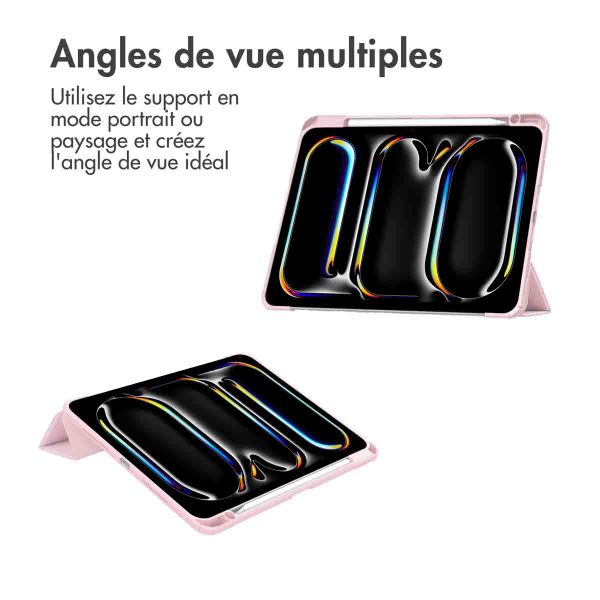 imoshion Coque tablette rigide Trifold Apple iPad Pro 13 (2024) M4 - Rose