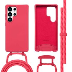 imoshion Coque arrière Color avec cordon amovible et MagSafe Samsung Galaxy S25 Ultra - Red Raspberry
