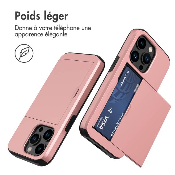 imoshion Coque arrière avec porte-cartes Apple iPhone 15 Pro - Rose Doré
