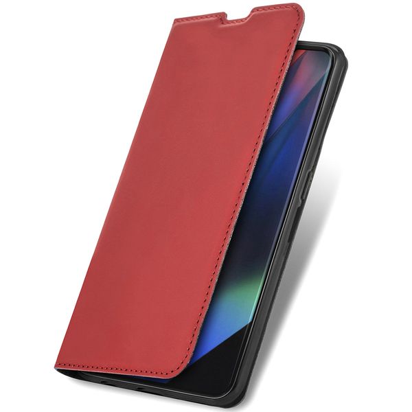 imoshion Étui de téléphone Slim Folio Oppo Find X3 Pro 5G - Rouge