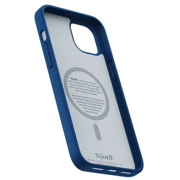 Njorð Collections Coque daim Comfort+ MagSafe Apple iPhone 15 Plus - Blue