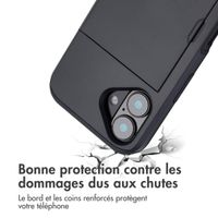 imoshion Coque arrière avec porte-cartes Apple iPhone 16 - Noir