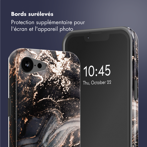 Selencia Coque arrière Vivid avec MagSafe Apple iPhone 16e - Chic Marble Black