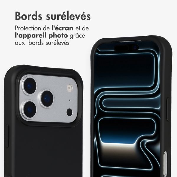 imoshion Coque arrière Color avec cordon amovible et MagSafe Apple iPhone 17 Pro Max - Noir