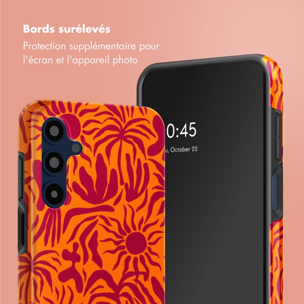 Selencia Coque arrière Vivid Tough Samsung Galaxy A16 - Tropical Vibes Apricot