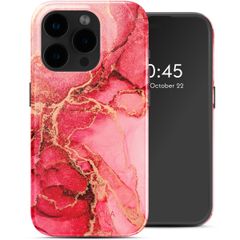 Selencia Coque arrière Vivid Tough avec MagSafe iPhone 15 Pro - Rosy Marble