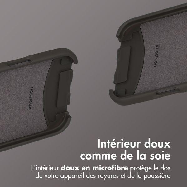 imoshion Coque arrière Color avec cordon amovible et MagSafe Apple iPhone 17 Pro - Black Coffee