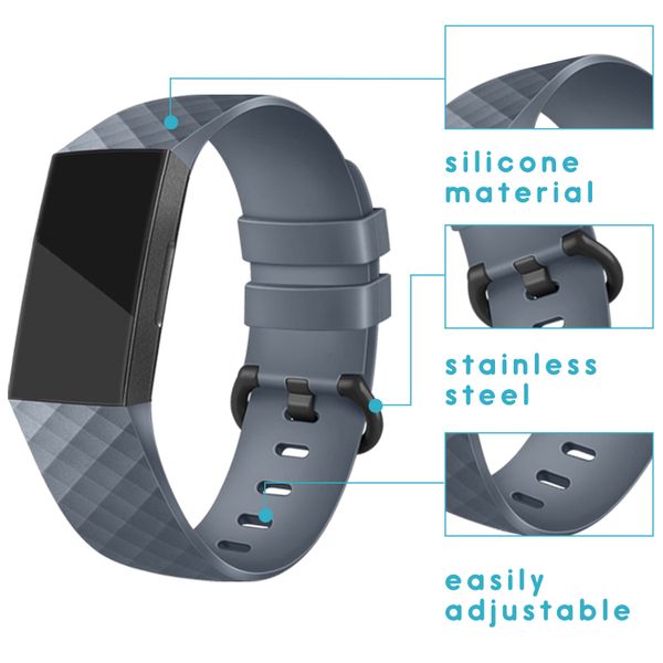 imoshion Bracelet silicone Fitbit Charge 3 / 4 - Gris