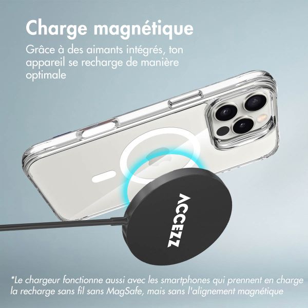 Accezz Chargeur sans fil USB-C | Chargeur sans fil MagSafe et Qi2 - 1 mètre - Noir