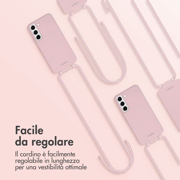 imoshion Coque de couleur avec cordon amovible Samsung Galaxy S22 - Rose