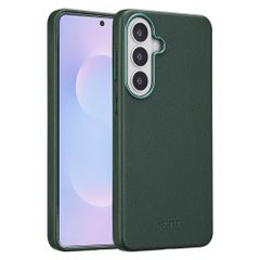 Accezz Coque arrière en cuir avec MagSafe Samsung Galaxy S26 Plus - Cedar Green