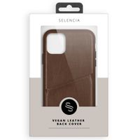 Selencia Coque arrière en cuir végan Vayu Apple iPhone 12 (Pro) - Marron