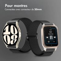 imoshion Bracelet tissée en nylon - Connexion universelle 20 mm - Noir