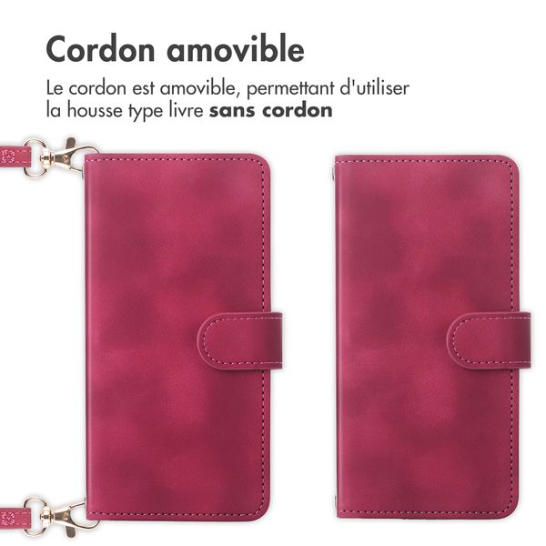 imoshion Etui de télephone portefeuille avec cordon Motorola Moto G57 Power - Rouge