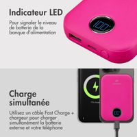 imoshion Batterie externe MagSafe - 10.000 mAh - Batterie externe sans fil - Rose vif