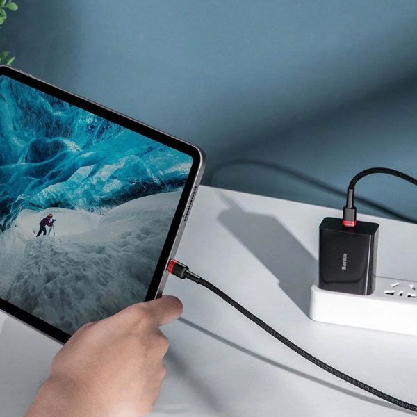 Baseus Cafule Series câble de charge rapide USB-C vers USB-C - 100 Watt - 2 mètres - Noir