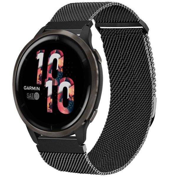 imoshion Bracelet magnétique milanais  - Connexion universelle 22 mm - Taille S - Noir