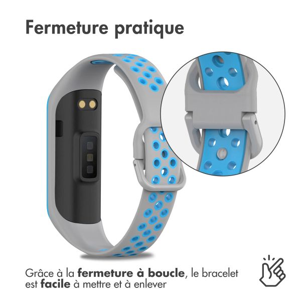 imoshion Bracelet sportif en silicone Samsung Galaxy Fit 2 - Gris / Bleu