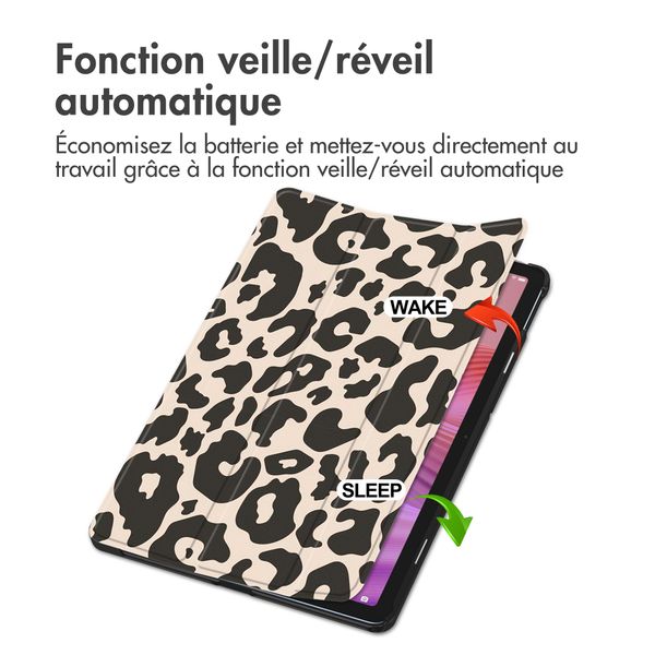 imoshion Coque tablette Design Trifold Lenovo Tab (2025) - Leopard