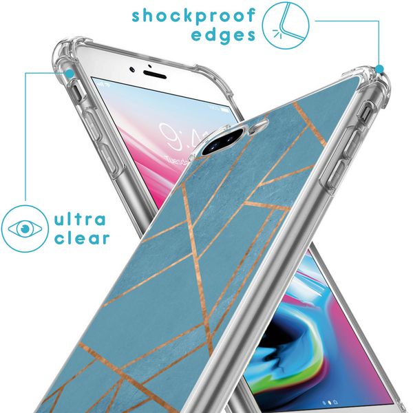 imoshion Coque Design avec cordon iPhone 8 Plus / 7 Plus - Blue Graphic