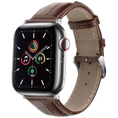 imoshion Bracelet Cuir Crocodile Apple Watch Series 1 á 9 / SE (38/40/41 mm) | Series 10 / 11 (42 mm) - Brun