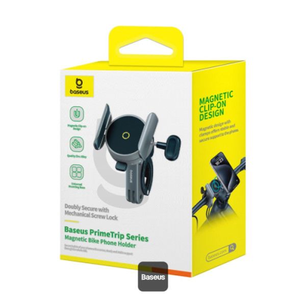Baseus Support de Téléphone PrimeTrip vélo/moto/scooter - Magnétique - Universel - Cosmic Black