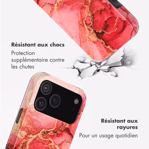Selencia Coque arrière Vivid avec MagSafe Apple iPhone 17 Pro - Rosy Marble