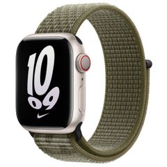 Apple Sport Loop bracelet Apple Watch Series 1 á 9 / SE (38/40/41 mm) | Series 10 (42 mm) - Sequoia / Pure Platinum