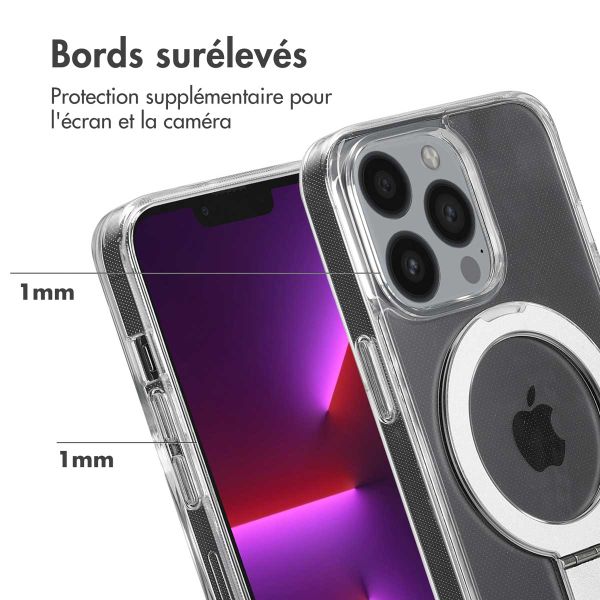 Accezz Coque Ring Stand avec MagSafe Apple iPhone 13 Pro - Transparent