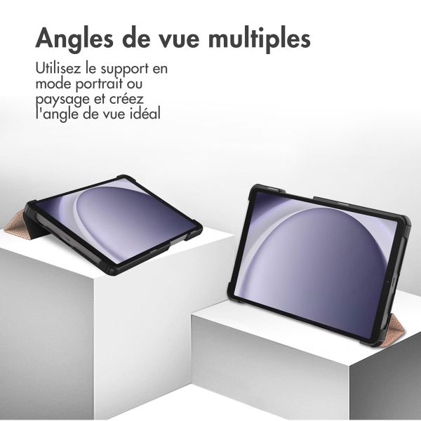 imoshion Coque tablette Trifold Samsung Galaxy Tab A11 / A9 8.7 pouces - Rose Doré