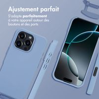 imoshion Coque arrière Color avec cordon amovible et MagSafe Apple iPhone 16 Pro - Ash Blue