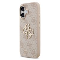Guess Coque 4G Metal Logo Backcover Apple iPhone 17 - Gold Edge - Pink