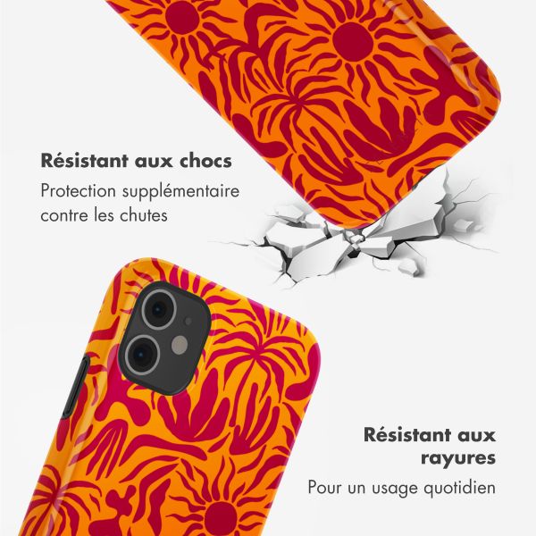 Selencia Coque arrière Vivid Tough iPhone 11 - Tropical Vibes Apricot