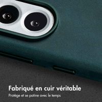 Accezz Coque MagSafe en cuir vintage Samsung Galaxy A56 - Smokey Green