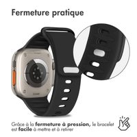 imoshion Bracelet en silicone Apple Watch Series 1-10 / SE / Ultra (2) - 42/44/45/46/49 mm - Noir