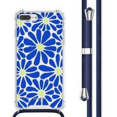 imoshion Coque Design avec cordon Apple iPhone 8 Plus / 7 Plus - Cobalt Blue Flowers Connect