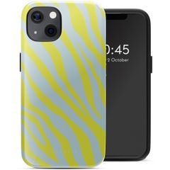 Selencia Coque arrière Vivid avec MagSafe iPhone 13 - Zebra Winter Sky Titanium Yellow