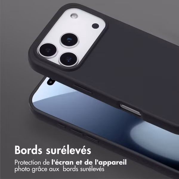 Selencia Coque silicone avec cordon amovible Apple iPhone 17 Pro - Noir