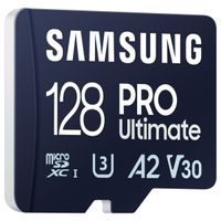 Samsung PRO Ultimate microSD - 128GB - Inclus un lecteur de cartes USB - UHS-I/U3/Full HD/4K UHD